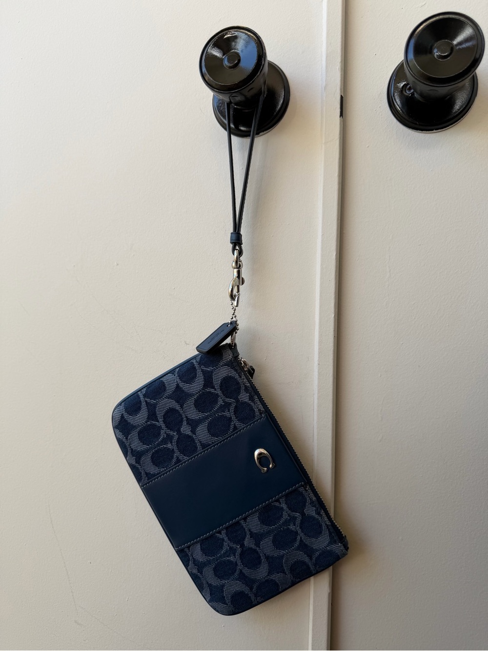 Coach Essential Small Wristlet in Signature Denim